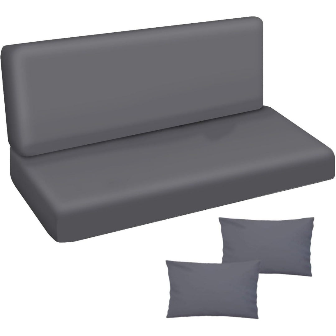 Panca con braccioli graphite glatt
