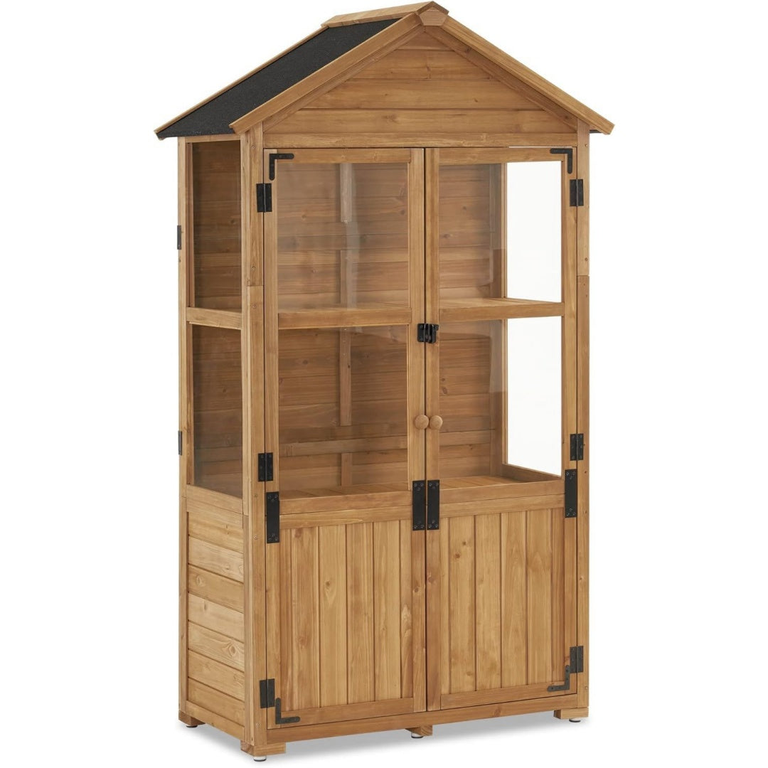 Armadio M MCombo Armadio da giardino in legno, piccolo, per esterni, resistente all