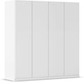 Breiter weisser Modern-Kleiderschrank mit grosszuegigem Stauraum, hochwertiges Garderobenmoebel mit 181 cm Breite