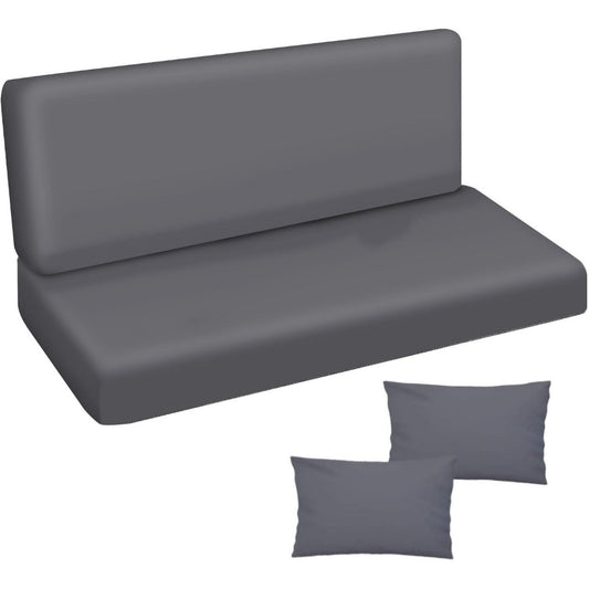 Panca con braccioli graphite glatt