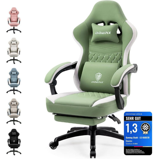 Sedia con supporto lombare verde