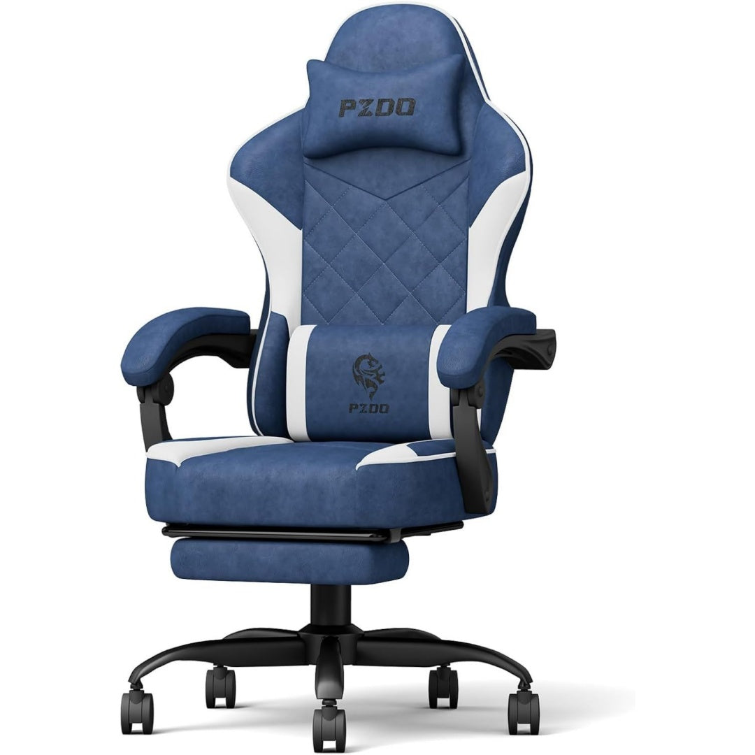 Sedia con supporto lombare blu