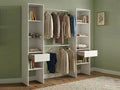 Geraeumiger weisser Garderobenschrank fuer Schlafraeume, stabil konstruiertes Aufbewahrungsmoebel 160 x 50 x 185 cm