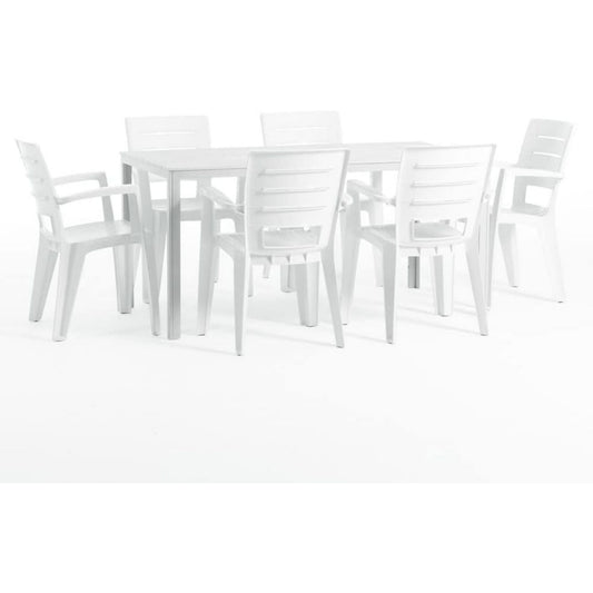 Tavolo SIEDITI FUORI E DENTRO Set tavolo Thomas + 6 Sedie Anita (tavolo con strutt