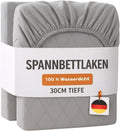 Superweicher atmungsaktiver Matratzenschoner mit rundum elastischem Rand, wasserdicht und maschinenwaschbar, geeignet fuer Haus und Hotel 180 x 200 cm
