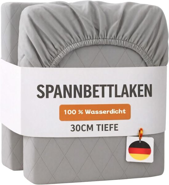 Superweicher atmungsaktiver Matratzenschoner mit rundum elastischem Rand, wasserdicht und maschinenwaschbar, geeignet fuer Haus und Hotel 180 x 200 cm