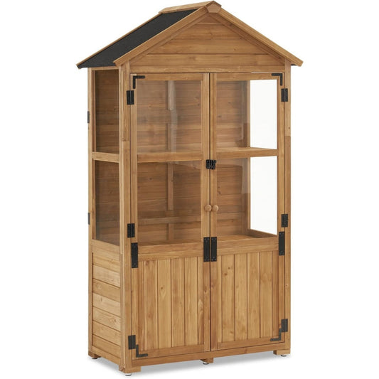 Armadio M MCombo Armadio da giardino in legno, piccolo, per esterni, resistente all